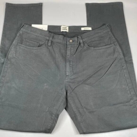 NEW FLINT AND TINDER Mens Jeans Charcoal Size 34x32 365 Pant HB Slim Spun Cotton - Picture 6 of 10